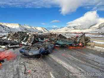 Spilled load of crushed cars blocked highway east of Kamloops - Kamloops News - Castanet.net