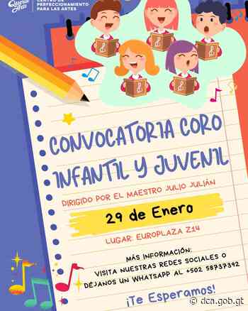 Audiciones para el coro infantil y juvenil de Querido Arte - dca.gob.gt