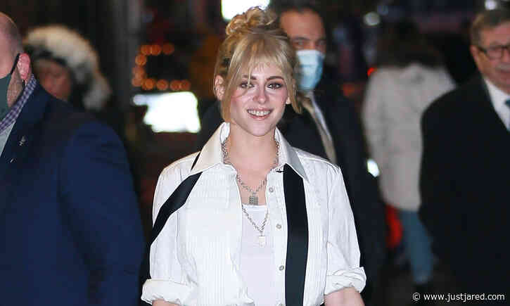 Kristen Stewart Looks So Chic for 'Colbert' Taping, Plus See Her Comments About Her Engagement Party!