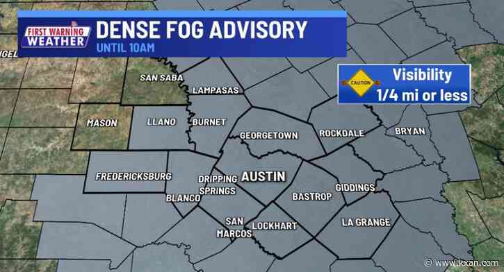 Dense fog for Tuesday morning commute