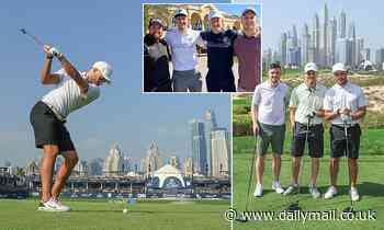 Liverpool trio Robertson, Oxlade-Chamberlain and Milner play golf in Dubai