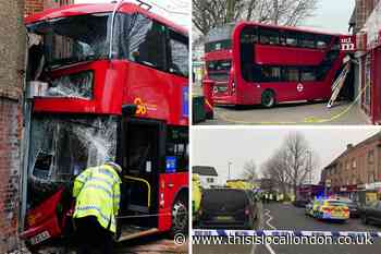 Highams Park: Several injured after bus crashes into shop