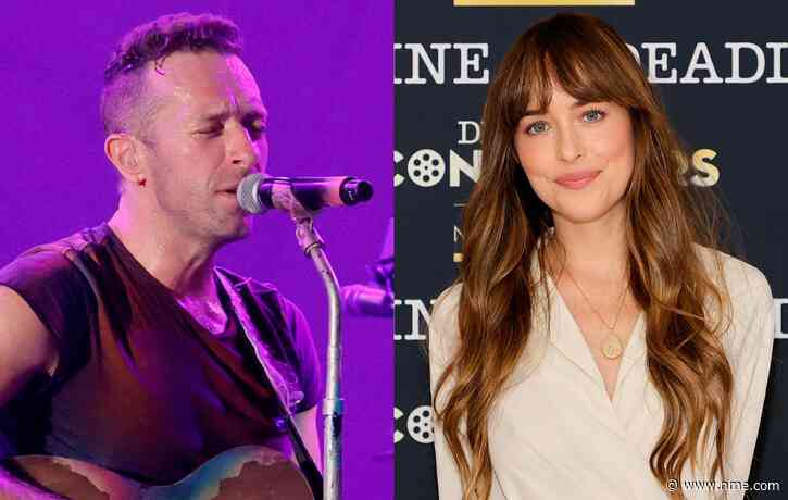 Watch Chris Martin crash Dakota Johnson interview to fix video issue
