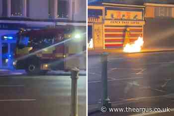 Brighton fire: Manhole fire in Kings Road by the A259