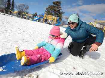 Photo Gallery: Youngsters sled Harvard Elementary hill