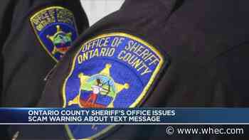 Ontario County Sheriff's Office warning residents of scam