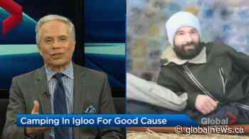 Edmonton’s Tyler Gamblin staying warm in rainbow igloo for charity - Globalnews.ca