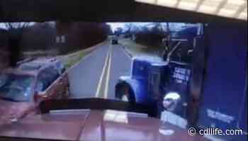 VIDEO Big rig driver fails to yield, leaving dash cammer with a choice - CDLLife