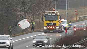 Transporter überschlägt sich auf A39 in Richtung Braunschweig