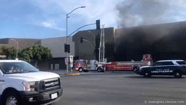 Firefighters Battling Blaze At Abandoned Hawthorne Mall
