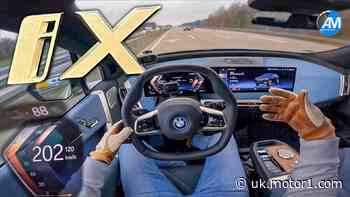Watch BMW iX M50 range test at autobahn speeds