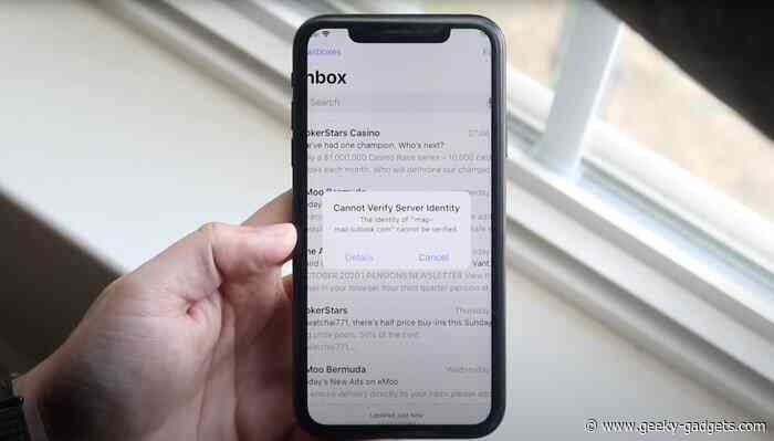 How to fix iPhone cannot verify server identity error