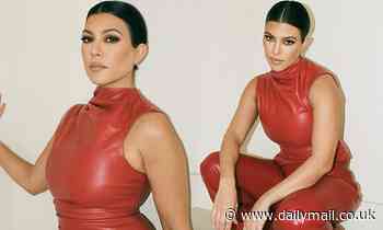 Kourtney Kardashian turns up the heat in red leather outfit for a set of new Instagram photos