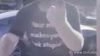 Man caught on camera berating kids over wearing masks