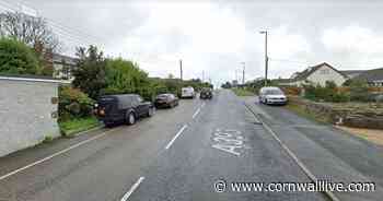 Redruth road remains closed as burst pipe opens sinkhole - updates - Cornwall Live