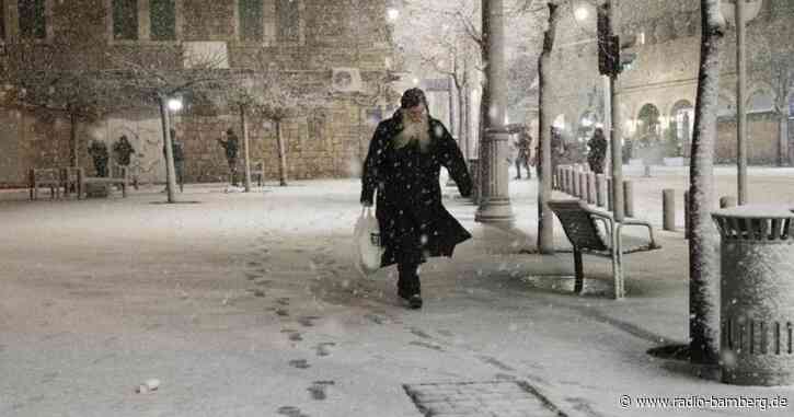 Wintersturm Elpis sorgt für seltenen Schneefall in Jerusalem