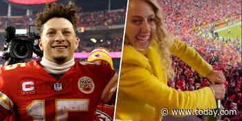 Patrick Mahomes' fiancée responds to criticism for spraying champagne on fans after Chiefs win