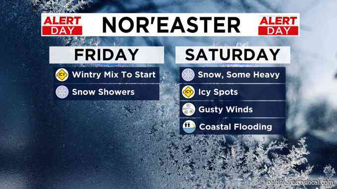 Weather Alert Day For Friday And Saturday Due To Snow Potential