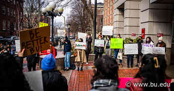 Protest Led by School of Social Work Students Decries University's Spring COVID Policies - BU Today
