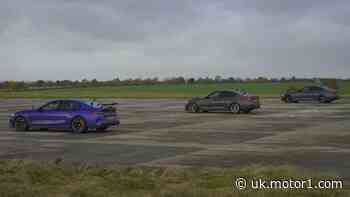 UK BMW battle: M8 Comp, M5 Comp, M5 CS drag race for saloon supremacy