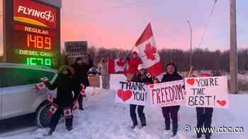 Trucker protest against cross-border vaccine mandates hits southwestern Ontario