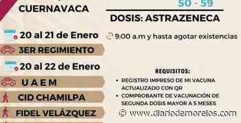 Aplicarán refuerzo para los de 40 a 59 años en Cuernavaca y Cuautla. Aquí los detalles - Diario de Morelos