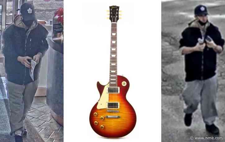 Man steals Gibson Les Paul guitar by stuffing it down his “extremely large, baggy” pants