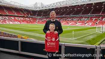 Larne schoolboy funds 25,000 meals for charity with help of Man Utd legend