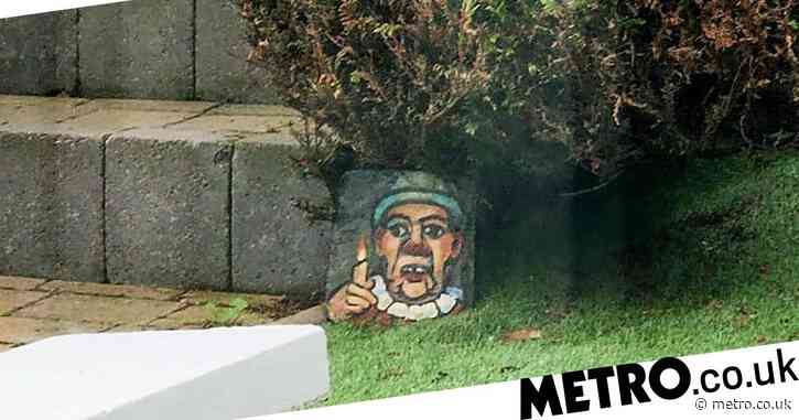 Family ‘creeped out and scared’ after sinister clown painting appears in garden