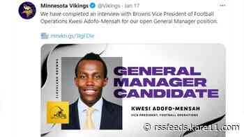 Reports: Vikings to target Browns exec Kwesi Adofo-Mensah as new GM