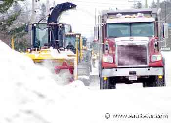 Snowbank removal underway