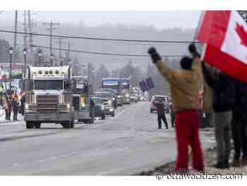 Protesting trucker convoys roll closer to Ottawa