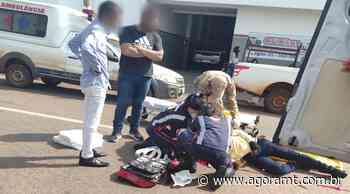 Motociclista fica ferido após bater em traseira de caminhonete na Vila Birigui - AgoraMT