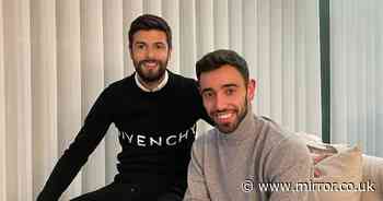 Bruno Fernandes pictured with agent amid ongoing Man Utd contract dispute - The Mirror