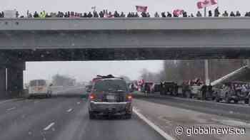Trucker convoy passes through London en route to Ottawa - Globalnews.ca
