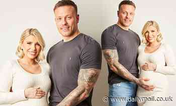 Olivia Bowen and husband Alex cradle her baby bump in first photoshoot since pregnancy announcement