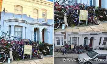 Massive hoard of bicycles outside south London house becomes cyclists' landmark