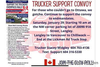 Chilliwack trucker organizes Saturday’s trucker convoy support rally which starts in Langley
