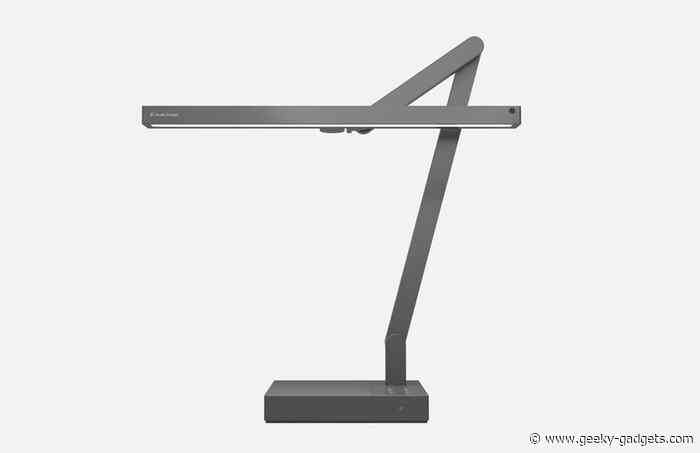 Pure Forms designer desk lamp and wireless charger and webcam light