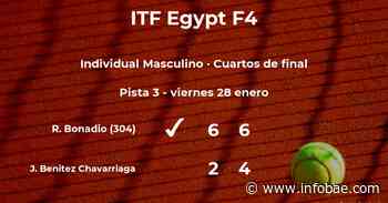 Riccardo Bonadio estará en las semifinales del torneo de El Cairo - infobae