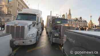 Truckers begin to arrive in downtown Ottawa | Watch News Videos Online - Globalnews.ca