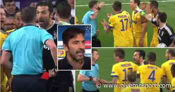 Gianluigi Buffon vs Michael Oliver: When legend lost it after decision in Juventus vs Real Madrid - GIVEMESPORT