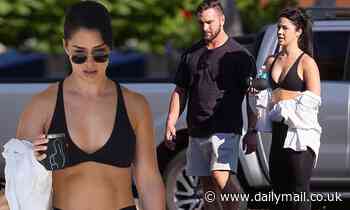 Tobi Pearce's girlfriend Rachel Dillon shows off her figure in a crop top - Daily Mail