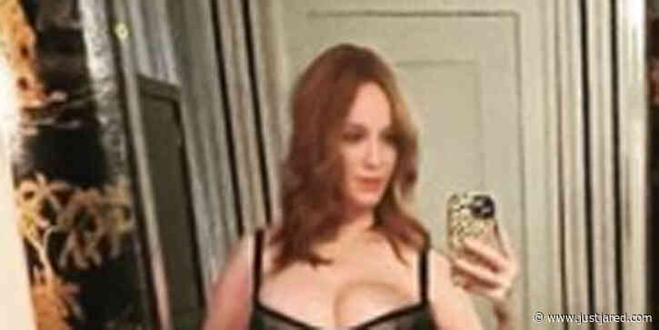 Christina Hendricks Shares a Sexy Lingerie Selfie