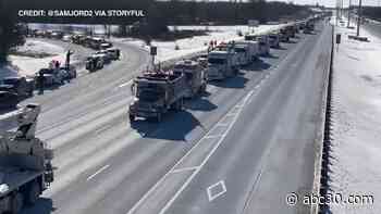 Freedom convoy 2022: Truckers protest COVID vaccine mandate to cross Canada-US border