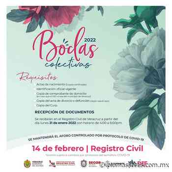 Invita ayuntamiento de Veracruz a las bodas colectivas gratuitas 2022 - plumas libres