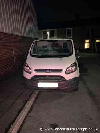 White Transit van stolen from Blackpool found on false plates in Rishton