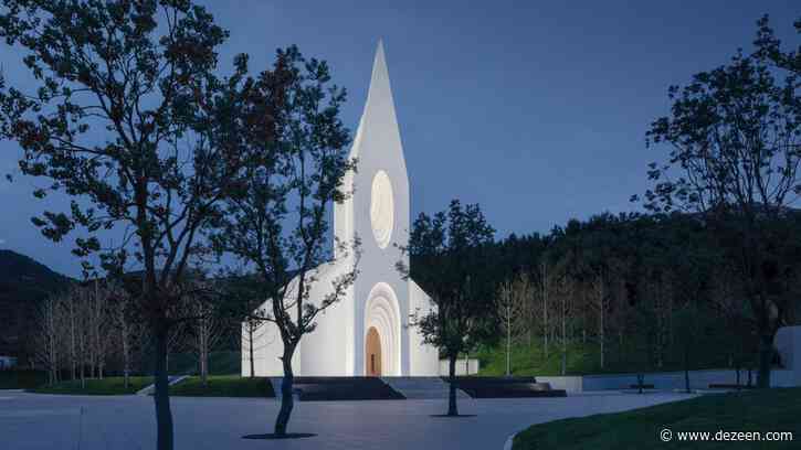 White-metal fins form abstract exterior of Büro Ziyu Zhuang's Chamber Church