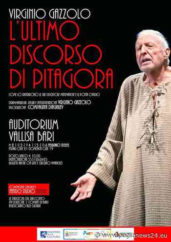 Bari, Virginio Gazzolo in “L’ultimo discorso di Pitagora” - Puglia News 24