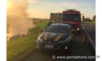 Em Imbituba, motorista perde controle de veículo, sai da pista e vê carro ser consumido pelo fogo - Portal AHora